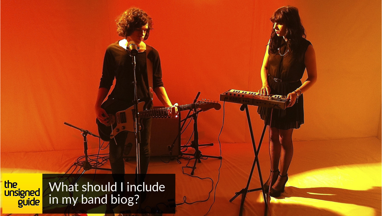 What should I include in my music biog?